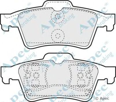 APEC BRAKING pad1195 -  Комплект тормозных колодок, дисковый тормоз